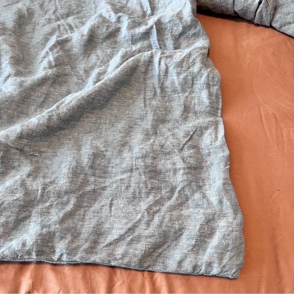 Pottery Barn Belgian Flax Linen Duvet Cover Gray King/Cali King - Picture 4 of 6